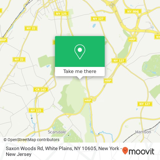 Saxon Woods Rd, White Plains, NY 10605 map