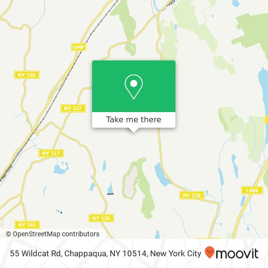 Mapa de 55 Wildcat Rd, Chappaqua, NY 10514