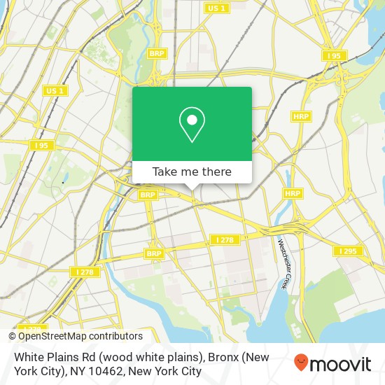 Mapa de White Plains Rd (wood white plains), Bronx (New York City), NY 10462