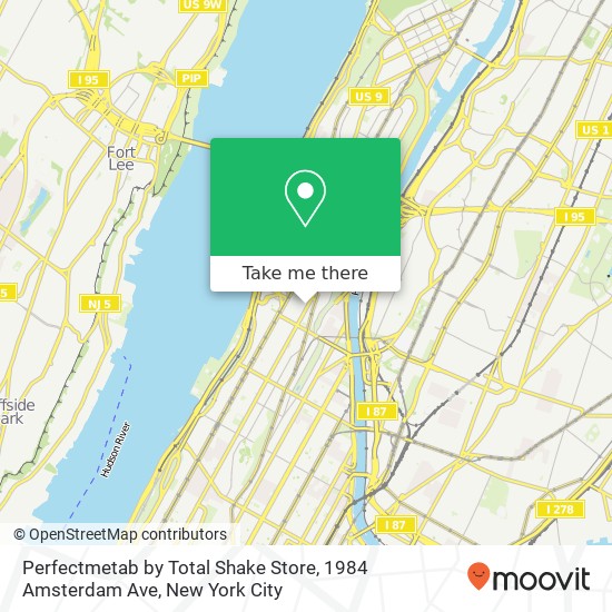 Perfectmetab by Total Shake Store, 1984 Amsterdam Ave map