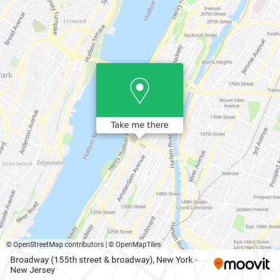 Broadway (155th street & broadway) map