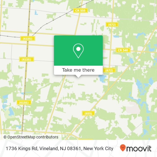 1736 Kings Rd, Vineland, NJ 08361 map