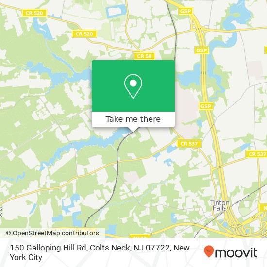 150 Galloping Hill Rd, Colts Neck, NJ 07722 map
