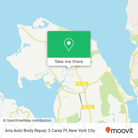 Mapa de Aria Auto Body Repair, 3 Carey Pl