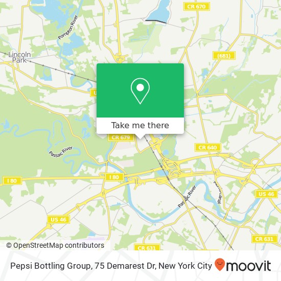 Pepsi Bottling Group, 75 Demarest Dr map