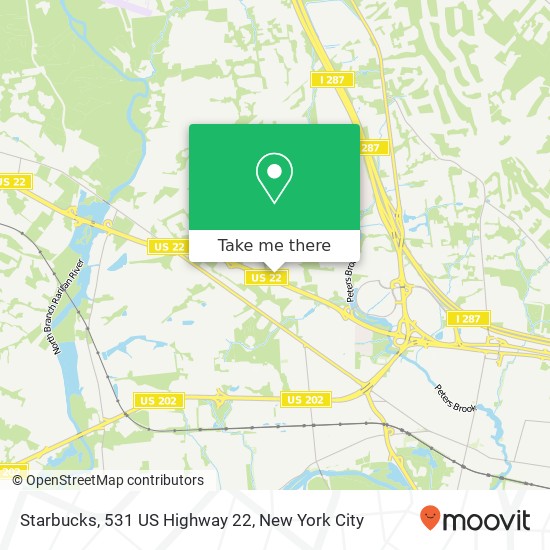 Mapa de Starbucks, 531 US Highway 22