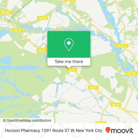 Horizon Pharmacy, 1591 Route 37 W map