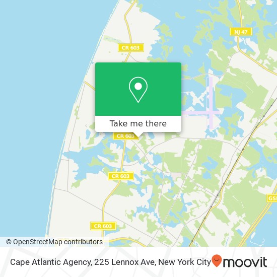 Mapa de Cape Atlantic Agency, 225 Lennox Ave