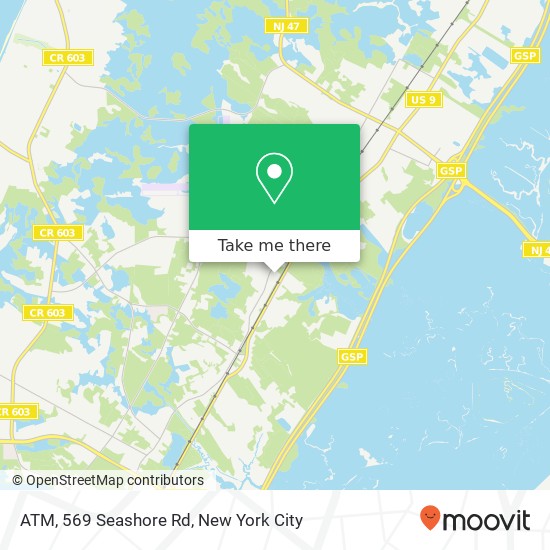 Mapa de ATM, 569 Seashore Rd