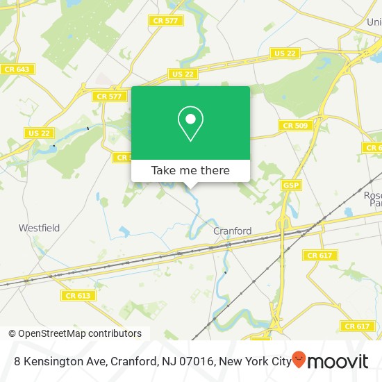 8 Kensington Ave, Cranford, NJ 07016 map