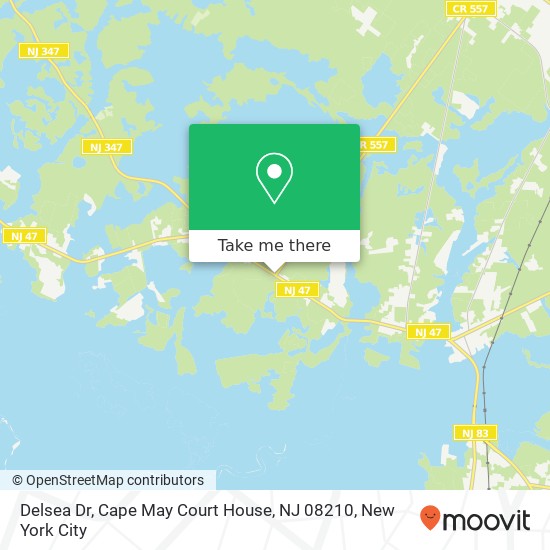 Delsea Dr, Cape May Court House, NJ 08210 map