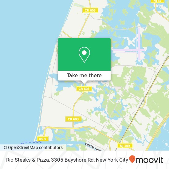 Rio Steaks & Pizza, 3305 Bayshore Rd map