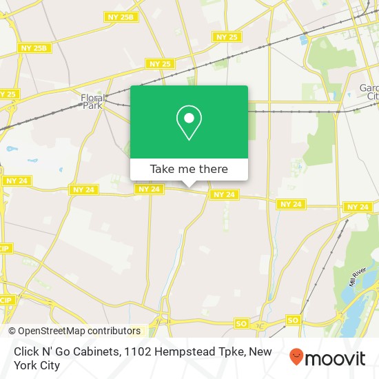 Mapa de Click N' Go Cabinets, 1102 Hempstead Tpke