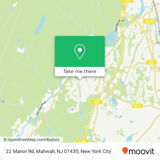 22 Manor Rd, Mahwah, NJ 07430 map