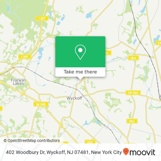 402 Woodbury Dr, Wyckoff, NJ 07481 map