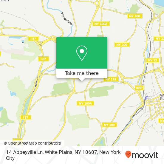 Mapa de 14 Abbeyville Ln, White Plains, NY 10607