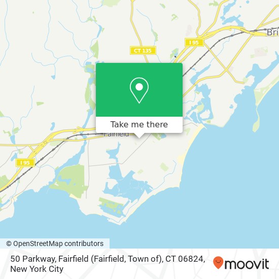 50 Parkway, Fairfield (Fairfield, Town of), CT 06824 map