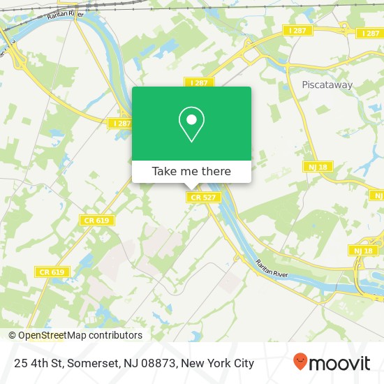 Mapa de 25 4th St, Somerset, NJ 08873