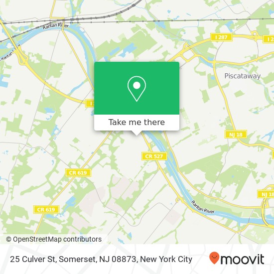 Mapa de 25 Culver St, Somerset, NJ 08873