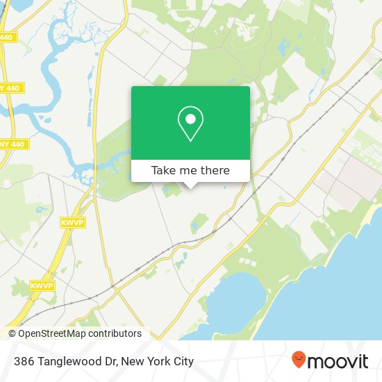 Mapa de 386 Tanglewood Dr, Staten Island, NY 10308