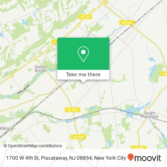 Mapa de 1700 W 4th St, Piscataway, NJ 08854