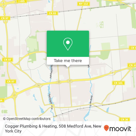 Mapa de Cogger Plumbing & Heating, 508 Medford Ave