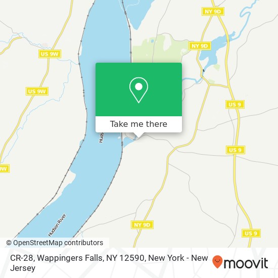 Mapa de CR-28, Wappingers Falls, NY 12590