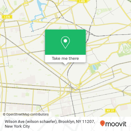 Mapa de Wilson Ave (wilson schaefer), Brooklyn, NY 11207