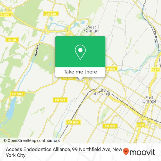 Mapa de Access Endodontics Alliance, 99 Northfield Ave