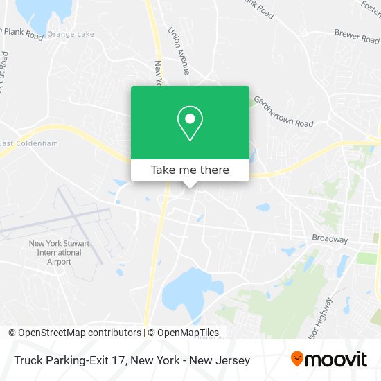 Truck Parking-Exit 17 map