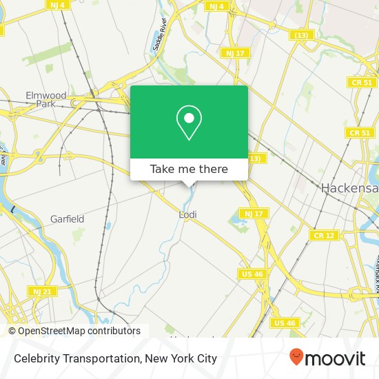 Celebrity Transportation map