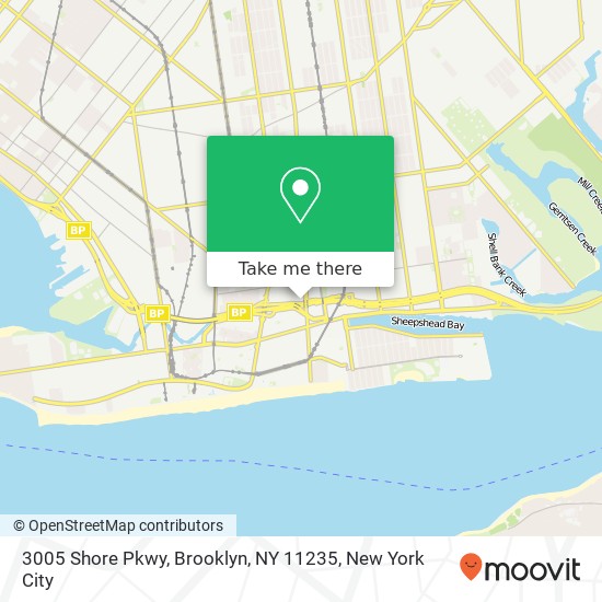 3005 Shore Pkwy, Brooklyn, NY 11235 map