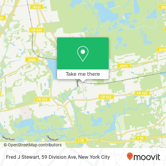 Mapa de Fred J Stewart, 59 Division Ave