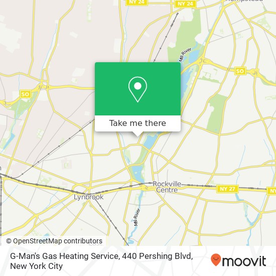 G-Man's Gas Heating Service, 440 Pershing Blvd map
