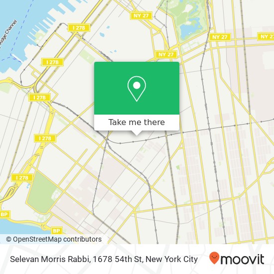 Mapa de Selevan Morris Rabbi, 1678 54th St