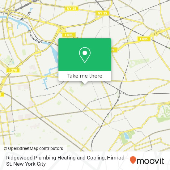 Mapa de Ridgewood Plumbing Heating and Cooling, Himrod St