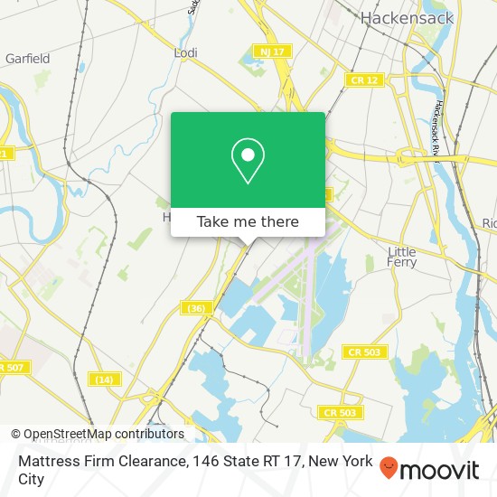 Mapa de Mattress Firm Clearance, 146 State RT 17