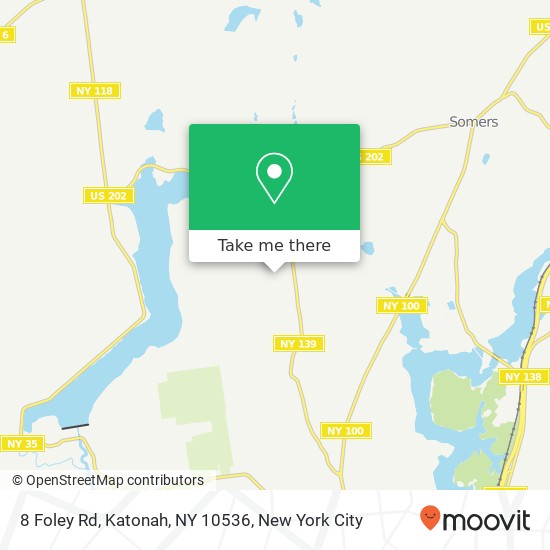 Mapa de 8 Foley Rd, Katonah, NY 10536