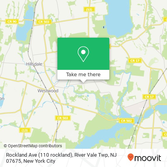 Mapa de Rockland Ave (110 rockland), River Vale Twp, NJ 07675