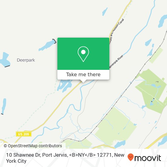 10 Shawnee Dr, Port Jervis, <B>NY< / B> 12771 map