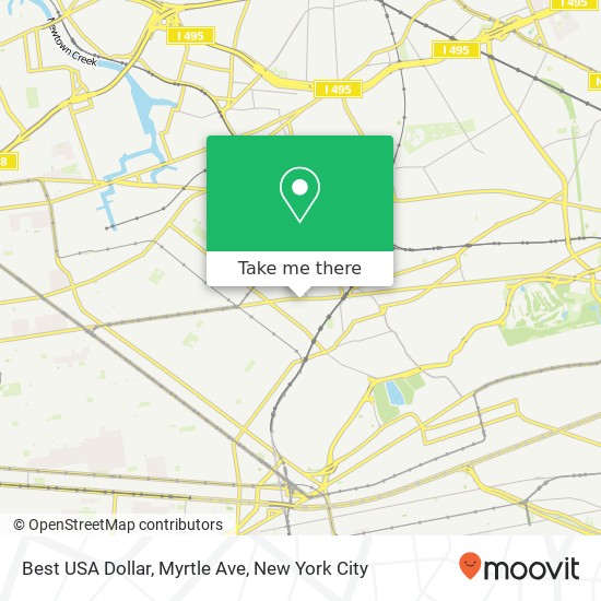 Mapa de Best USA Dollar, Myrtle Ave