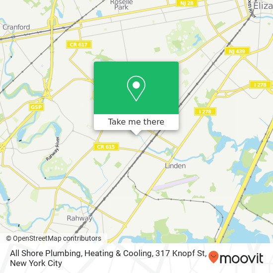 Mapa de All Shore Plumbing, Heating & Cooling, 317 Knopf St