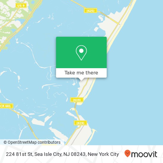 Mapa de 224 81st St, Sea Isle City, NJ 08243