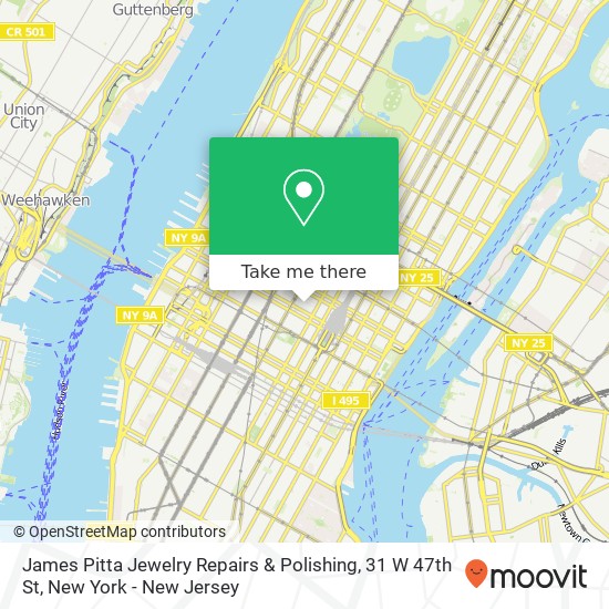 Mapa de James Pitta Jewelry Repairs & Polishing, 31 W 47th St