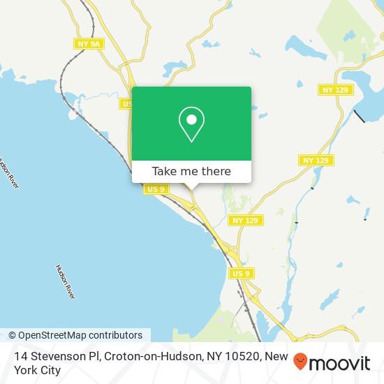 Mapa de 14 Stevenson Pl, Croton-on-Hudson, NY 10520