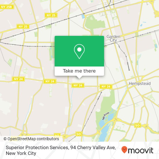 Mapa de Superior Protection Services, 94 Cherry Valley Ave