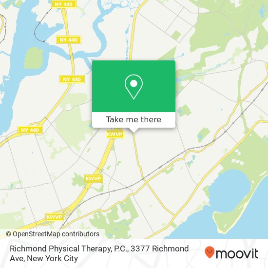 Mapa de Richmond Physical Therapy, P.C., 3377 Richmond Ave