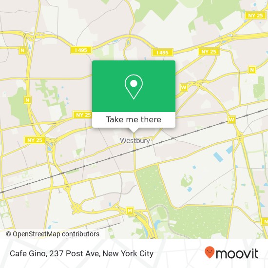 Mapa de Cafe Gino, 237 Post Ave
