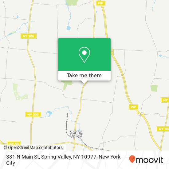 Mapa de 381 N Main St, Spring Valley, NY 10977