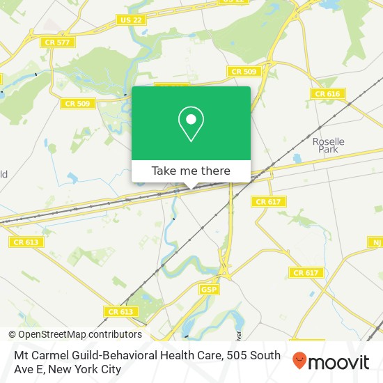 Mt Carmel Guild-Behavioral Health Care, 505 South Ave E map